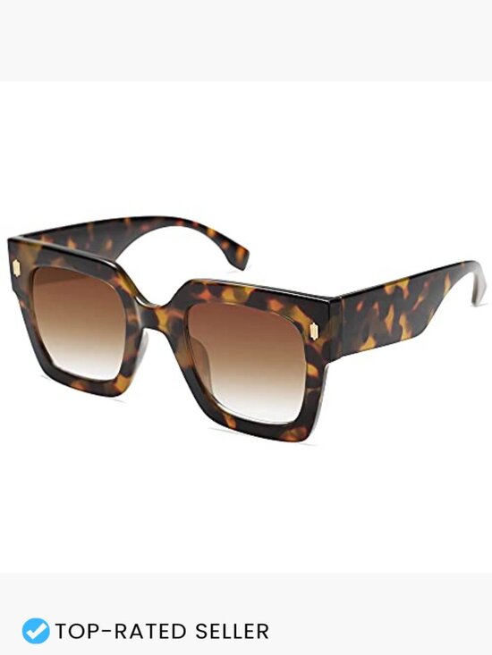 Vintage Oversized Square Sunglasses Retro UV400 Protection main image 6